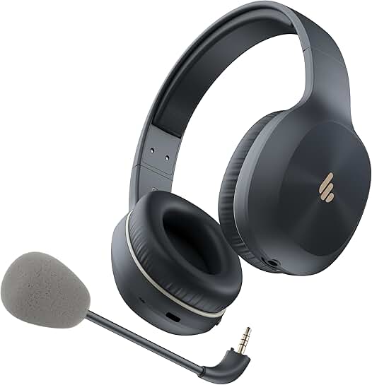 Wireless headset with noise cancelling mic and 55-hour playtime