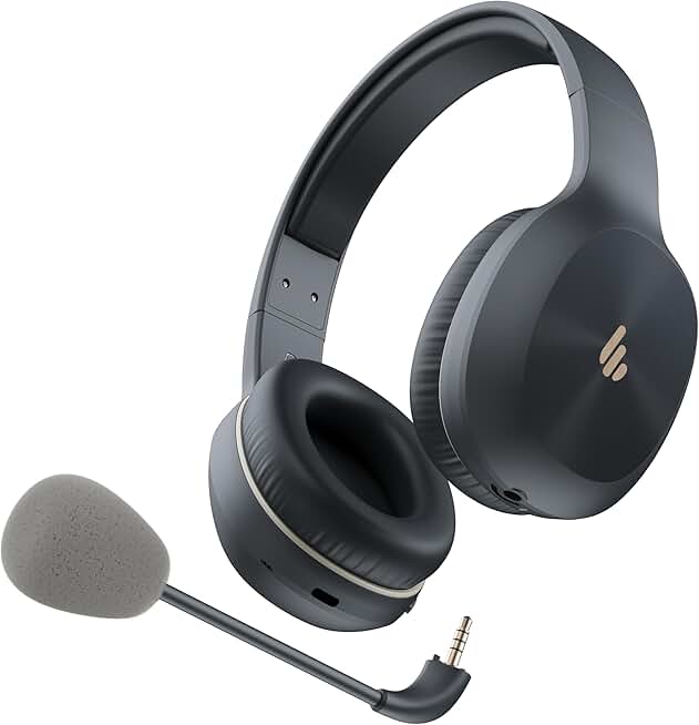 Wireless headset with noise cancelling mic and 55-hour playtime