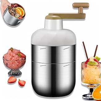 Manual Stainless Steel Ice Shaver and Snow Cone Maker