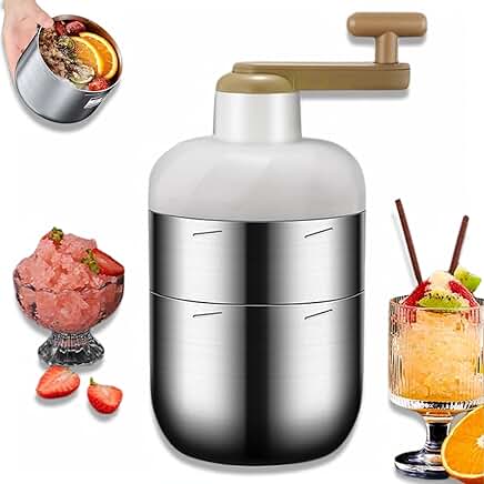 Manual Stainless Steel Ice Shaver and Snow Cone Maker