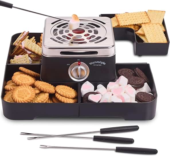 Indoor Electric S'mores Maker with Trays and Forks