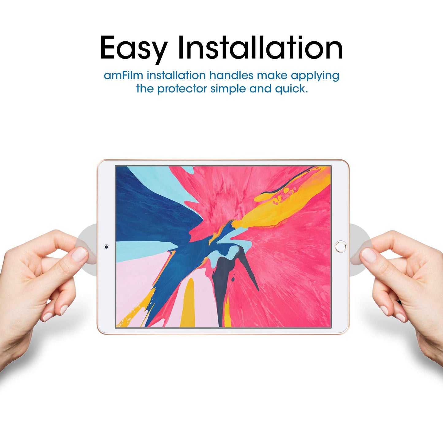 (2 Pack) Glass Screen Protector for iPad Air 3 (2019) 10.5 inch, iPad Pro 10.5 inch (2017) Tempered Glass, Apple Pencil Compatible