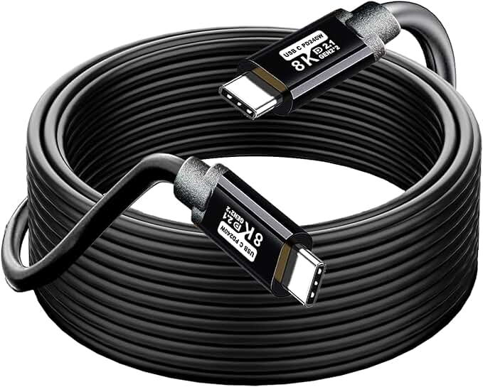 50FT USB Type C to C Cable for 8K Video and Data