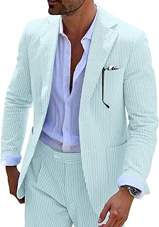 Slim seersucker suit for summer events