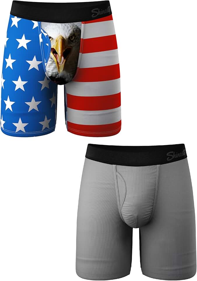 Long Leg Boxer Briefs for Men, 2 Pack