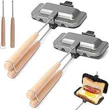 Double-Sided Hot Dog and Sandwich Maker, Nonstick, 2 Pieces