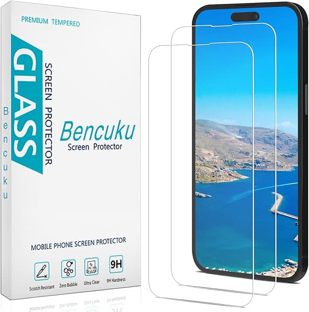 Two Tempered Glass Screen Protectors for iPhone 14 Pro Max