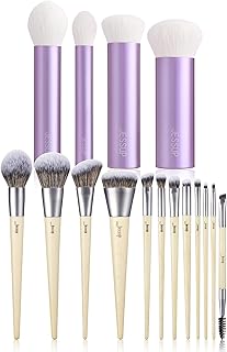 12-piece vegan makeup brush set with face kabuki