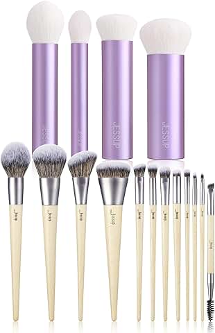12-piece vegan makeup brush set with face kabuki