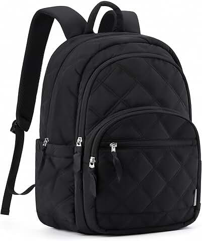 Quilted Water-Resistant Laptop Backpack for Women