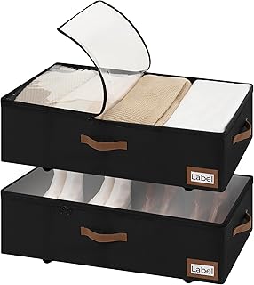 Under Bed Storage Containers with Wheels, 90L, 2-Pack