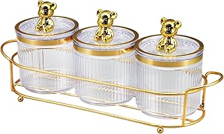 White metal tray with removable tank and jar