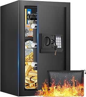 Tall Safe Box with Digital Lock and Removable Shelf