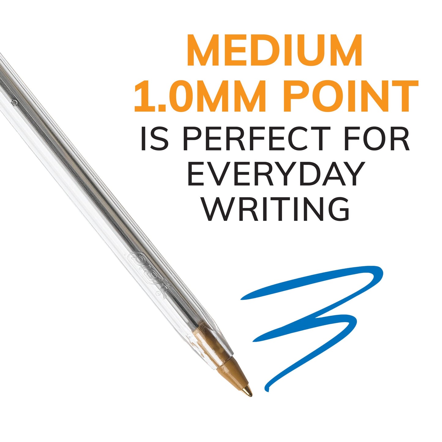 Blue ballpoint pens, 24-pack, smooth and reliable