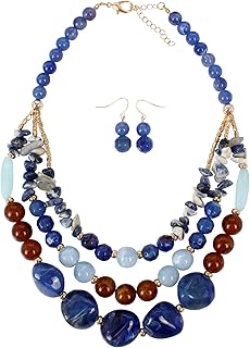 Colorful Bohemian Beaded Three-Layer Necklace for Women and Girls