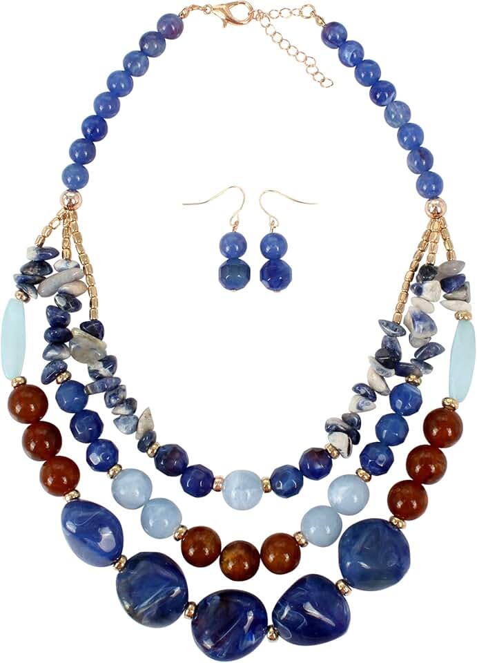 Colorful Bohemian Beaded Three-Layer Necklace for Women and Girls