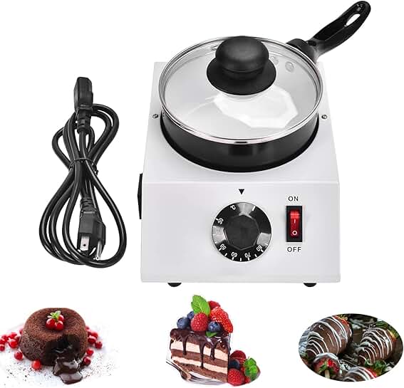 Electric chocolate melting pot for candy, butter, cheese, caramel