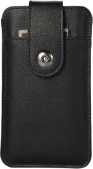 Black Cell Phone Holster Belt Case for Large Smartphones