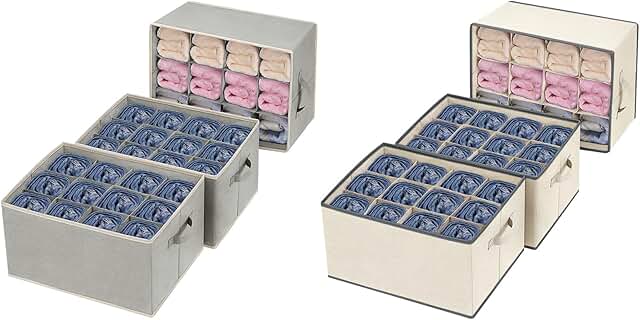 12-Slot Jeans and Clothes Organizer for Wardrobe