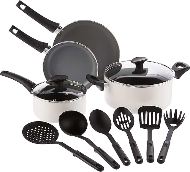 12-Piece Nonstick Cookware Set with Utensils
