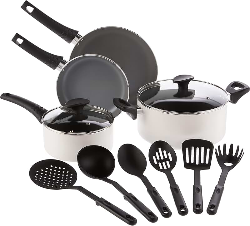 1 Quart Saucepan and 14-Piece Utensil Set with Holder