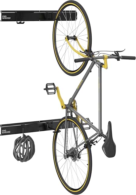 Heavy Duty 4 Bike Wall Mount Storage Rack with Hooks