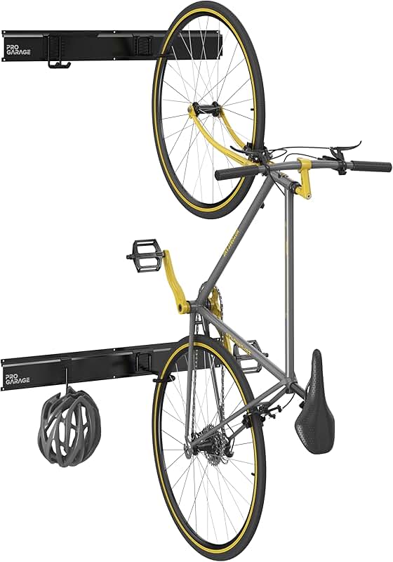 Heavy Duty 4 Bike Wall Mount Storage Rack with Hooks