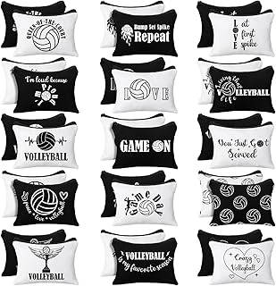 30 Pcs Volleyball Cosmetic Bags for Women and Teams