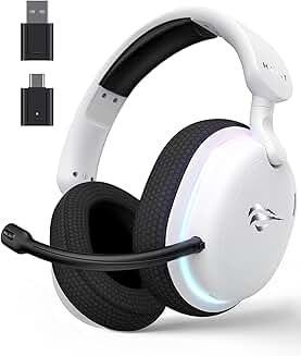 Wireless Gaming Headset with Mic and 7.1 Surround Sound