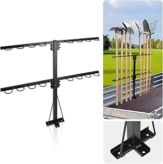 Heavy-Duty Utility Trailer Tool Rack with 8 Holes