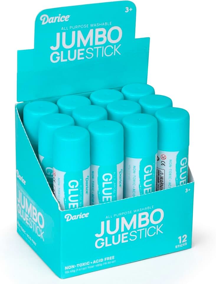 12 Jumbo All-Purpose Glue Sticks, 1.4 Oz