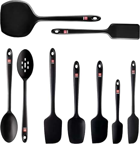 9-Piece Silicone Kitchen Utensil Set for Cooking and Baking