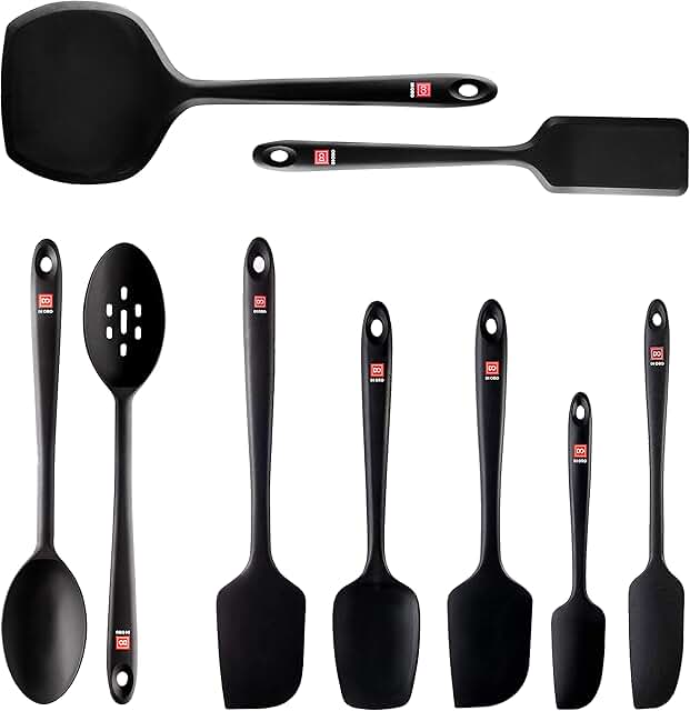 9-Piece Silicone Kitchen Utensil Set for Cooking and Baking