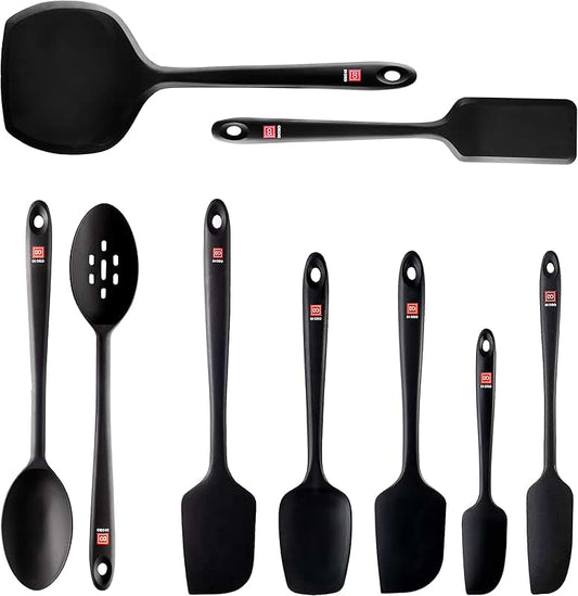 38-Piece Silicone Kitchen Utensil Set in Blue and White