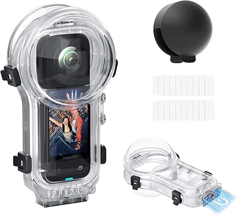 Underwater Waterproof Case for Insta360 X5 with Mount and Lens Cover