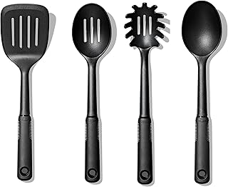 4-Piece Nylon Kitchen Tool Set in Black