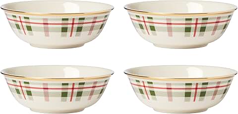 Holiday Plaid All-Purpose Bowls Set of 4
