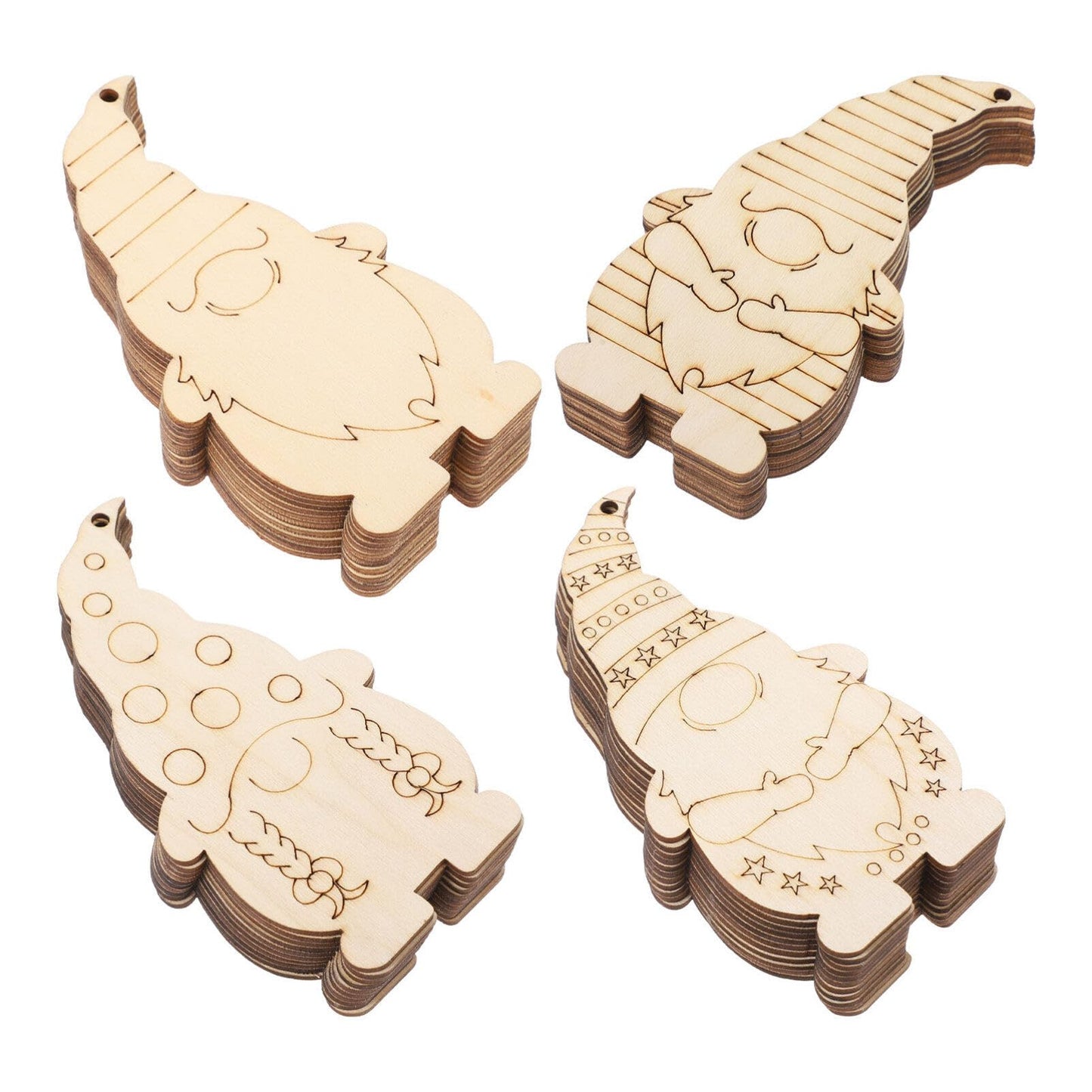 40pcs Unfinished Wooden Slices for Crafts and Decor