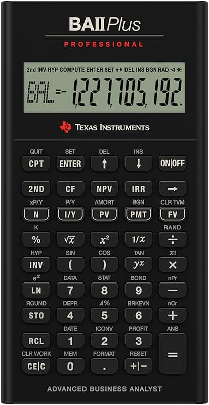 Financial calculator for professional use