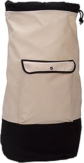 Cream and black household laundry bag