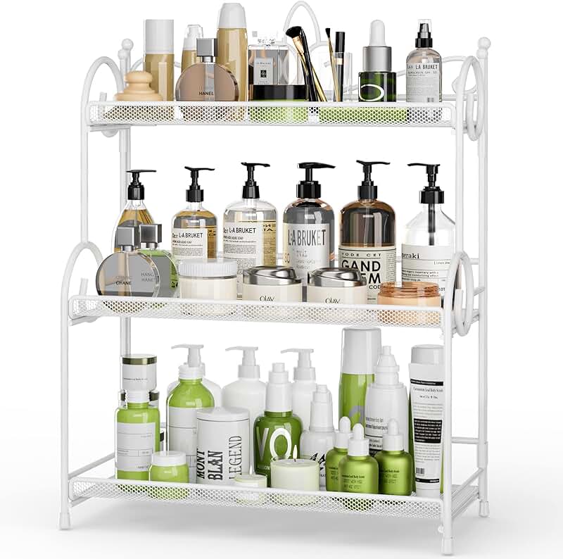 3-Tier Bathroom and Sink Organizer in White