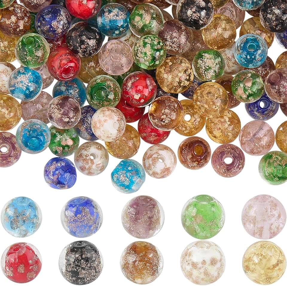 150 Glow-in-the-Dark Glass Beads for Jewelry Making