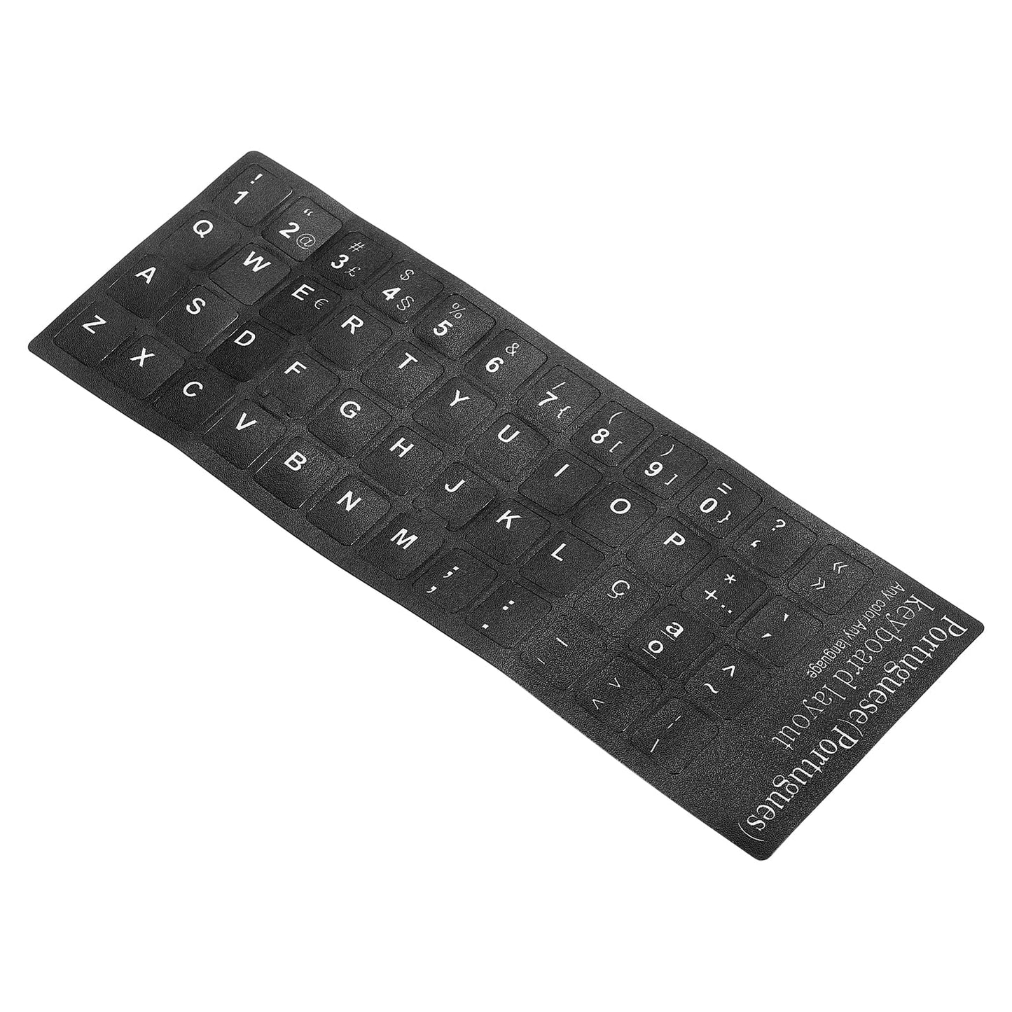 Portuguese Keyboard Stickers, 2 Pack, Black and White