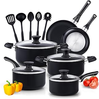 15-Piece Nonstick Cookware Set with Stay Cool Handles