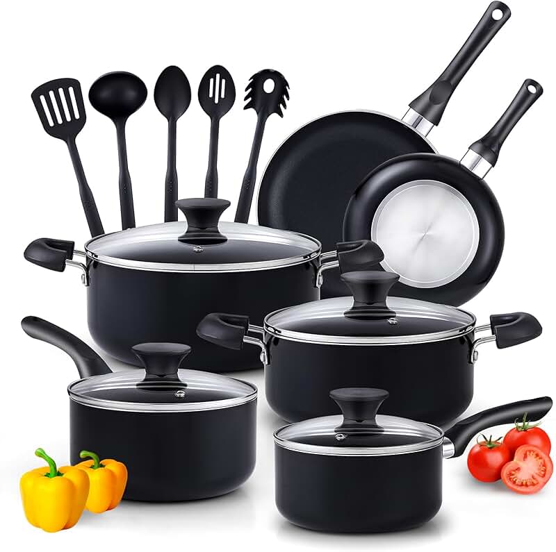 15-Piece Nonstick Cookware Set with Stay Cool Handles