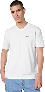 Men's Small Logo Cotton V-Neck Short Sleeve T-Shirt