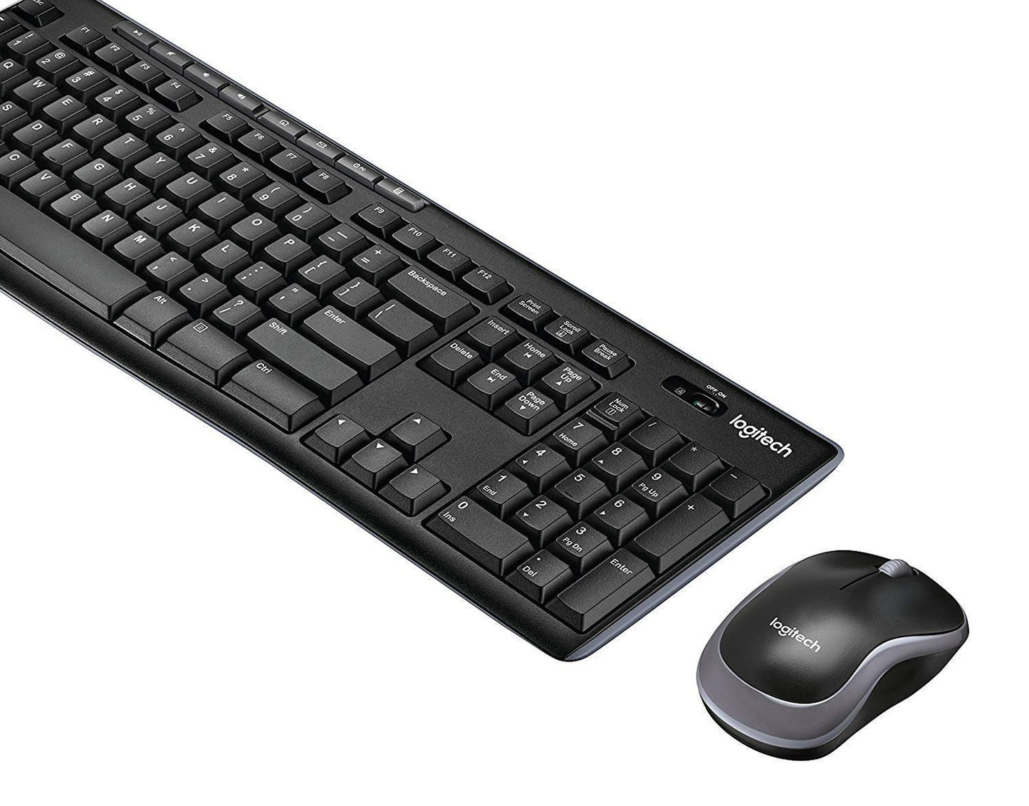 K270 Wireless Keyboard and M185 Wireless Mouse Combo - Keyboard and Mouse Included, Long Battery Life (Black with Mouse)