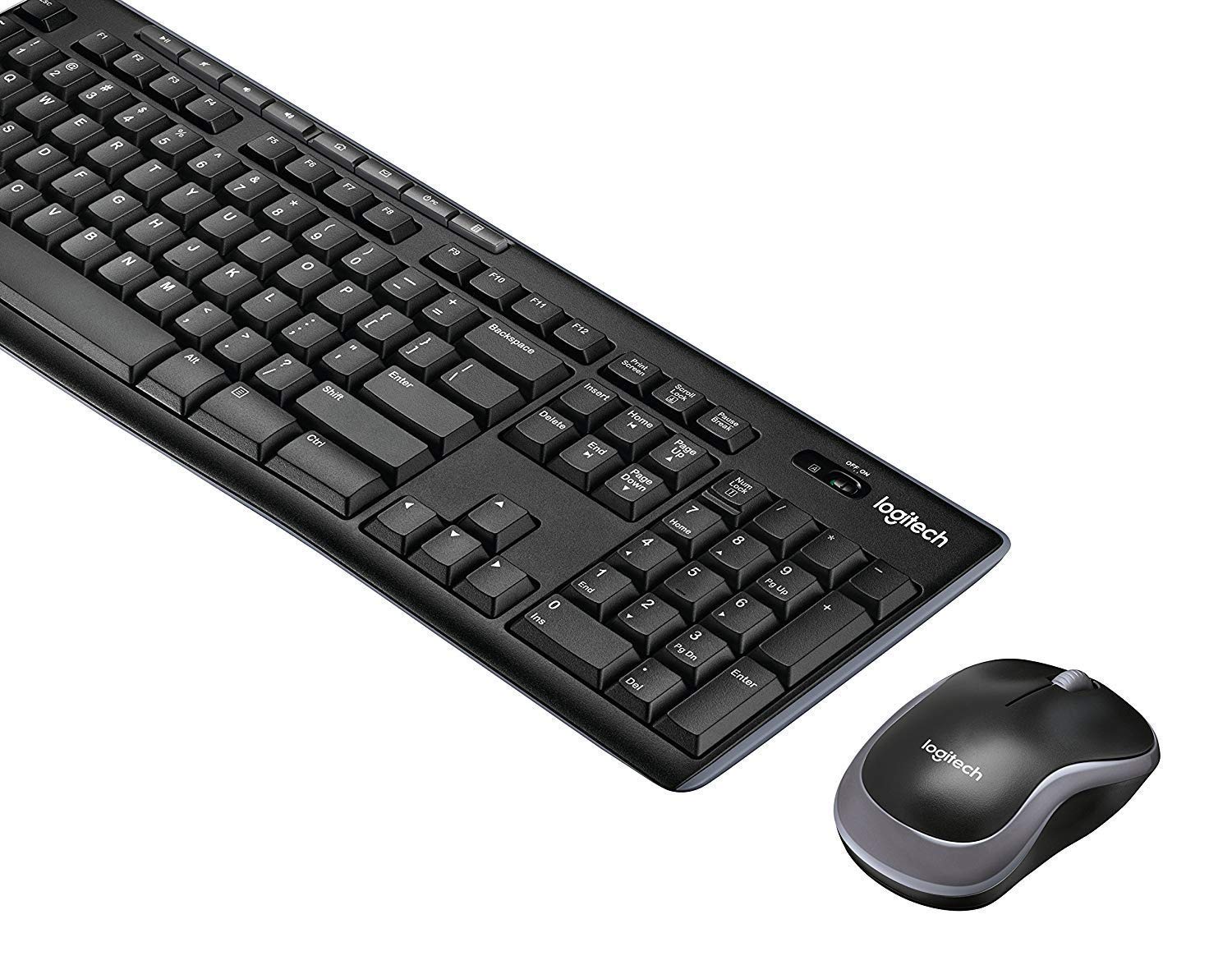 K270 Wireless Keyboard and M185 Wireless Mouse Combo - Keyboard and Mouse Included, Long Battery Life (Black with Mouse)