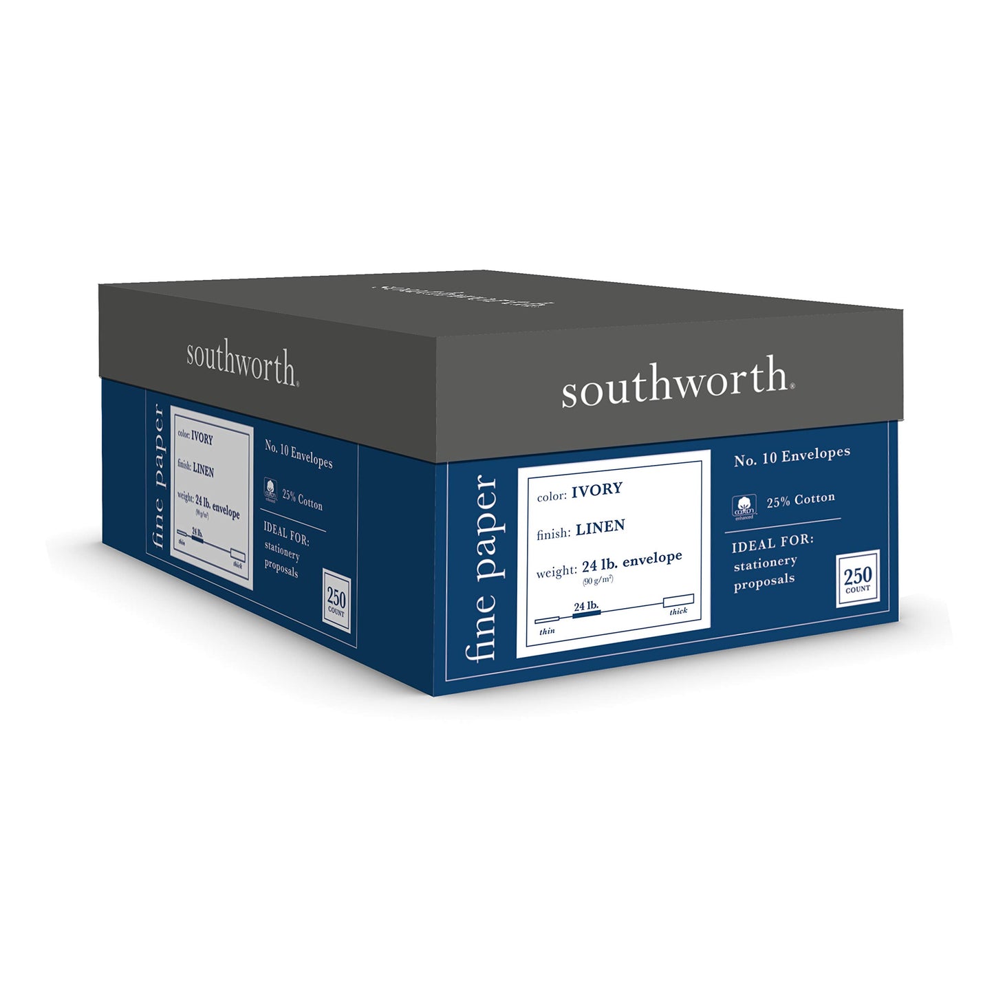 Ivory FSC Recycled Business Envelopes, 250 Pack