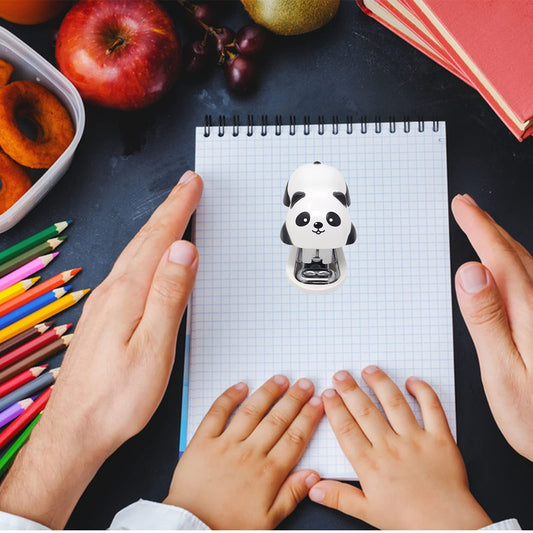 Mini Panda Desktop Stapler for 10 Sheets with 1000 Staples